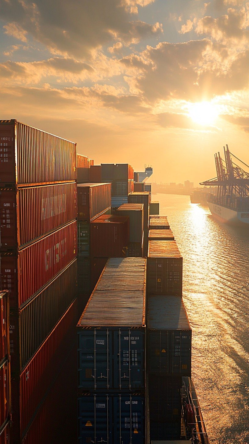 Shipping port in Dubai handling import and export cargo